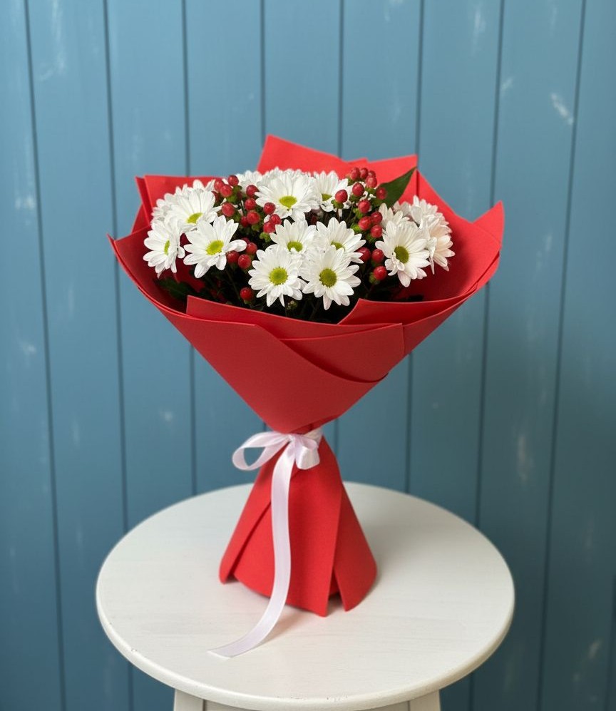 Букет цветов из: Хризантемы в Хотынец