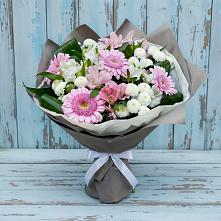 Букет цветов из:  Герберы, Альстромерии и Хризантемы в Хотынец