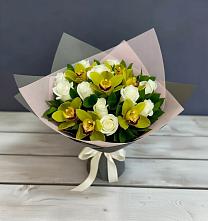 Букет цветов из:  Орхидеи и Розы в Хотынец