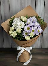 Букет цветов из:  Хризантемы и Розы #REPLACE_PRED# Хотынец