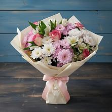 Букет цветов из:  Хризантемы, Альстромерии и Розы в Хотынец