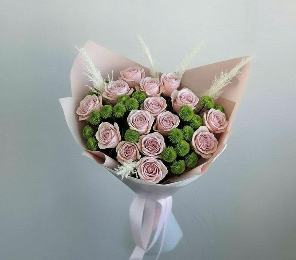 Букет цветов из: Розы и Хризантемы в Хотынец