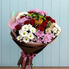 Букет цветов из:  Розы, Хризантемы и Альстромерии в Хотынец