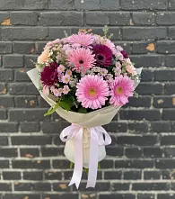 Букет цветов из:  Герберы и Хризантемы в Хотынец
