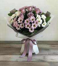 Букет цветов из:  Хризантемы и Розы в Хотынец