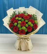 Букет цветов из:  Розы и Хризантемы в Хотынец