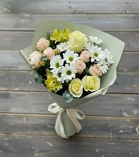 Букет цветов из:  Альстромерии, Розы и Хризантемы #REPLACE_PRED# Хотынец