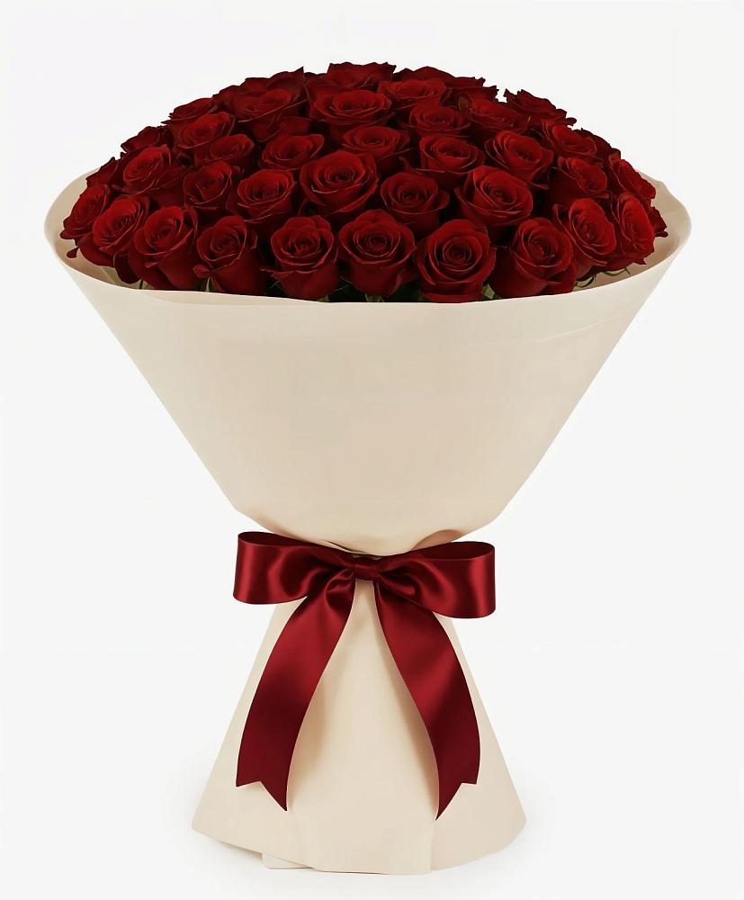 Букет 101 Бордовая роза Блэк Бакарра в Хотынец